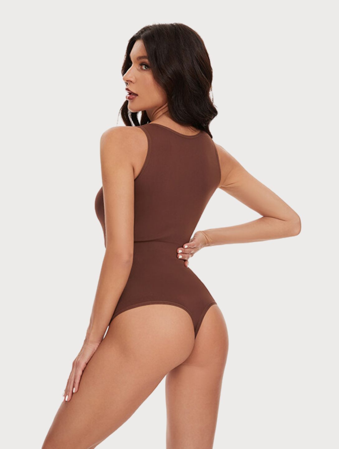 Ronde Hals Thong Bodysuit