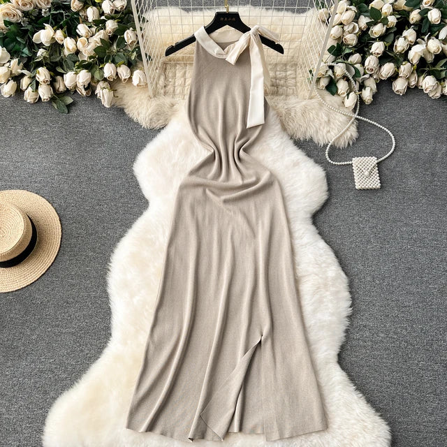 Sweet bow Halter jurk