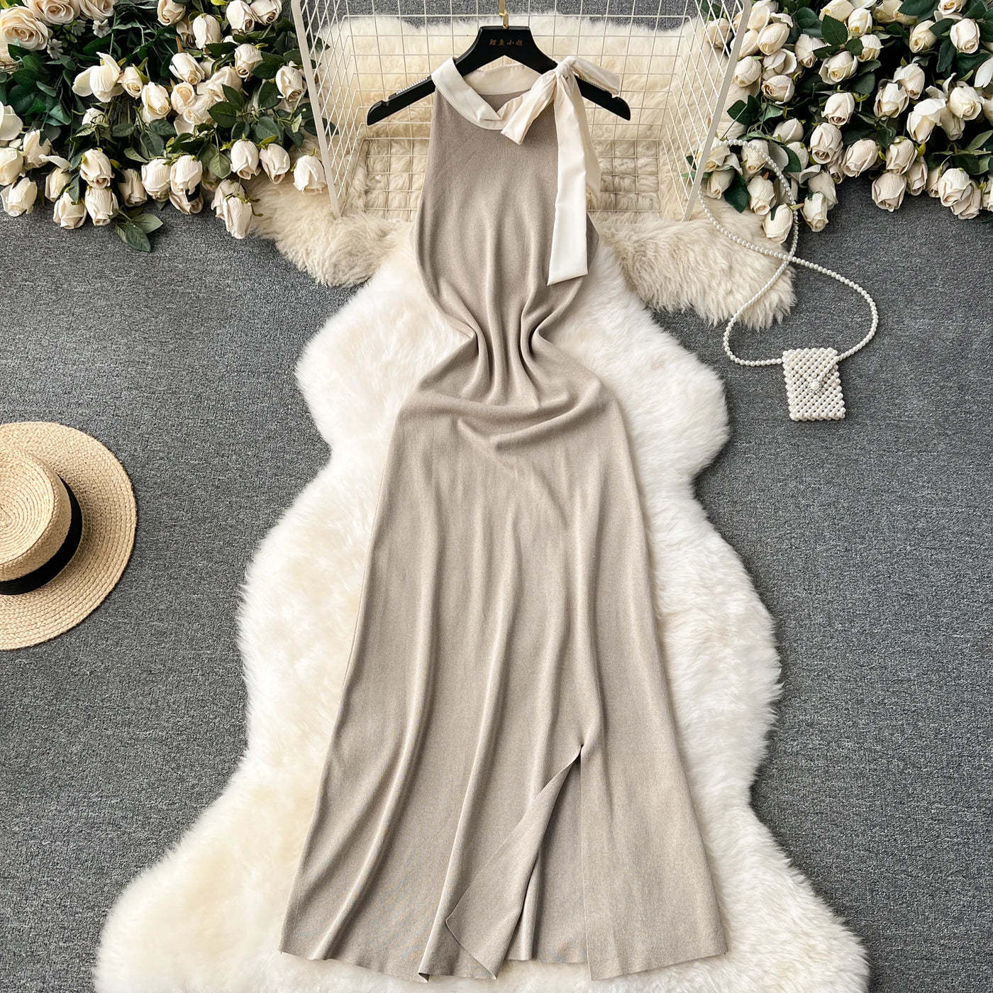 Sweet bow Halter jurk