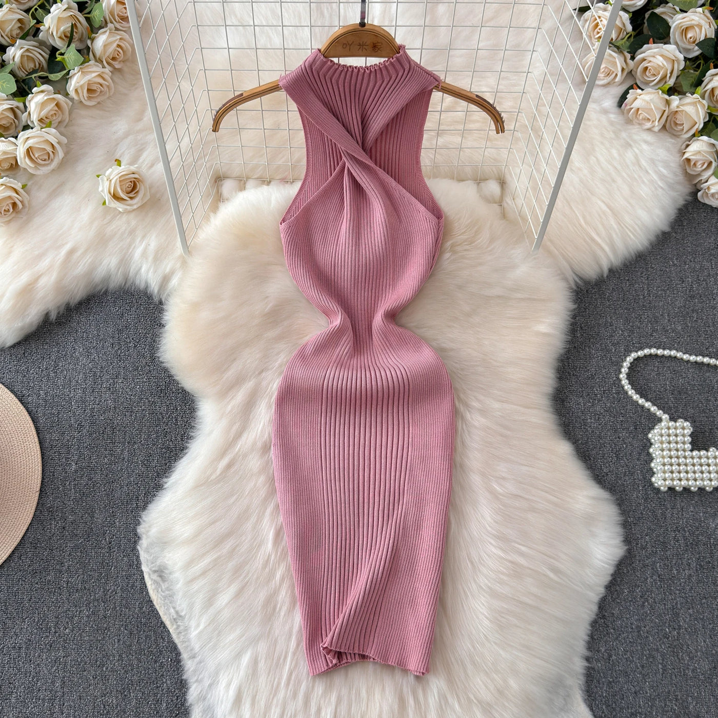 Bella Lace-up  Bodycon jurk