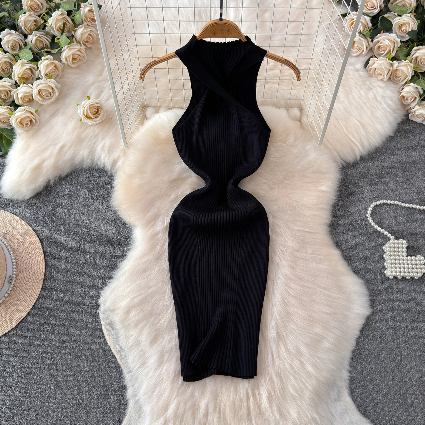 Bella Lace-up  Bodycon jurk