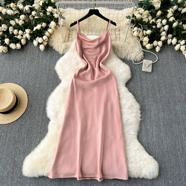 Bella vintage jurk satijn