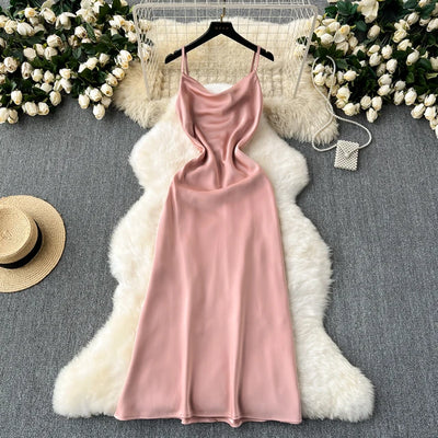 Bella vintage jurk satijn