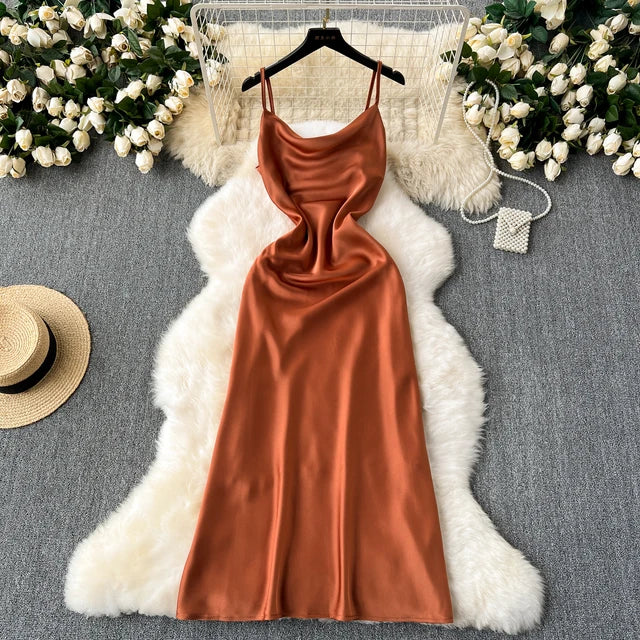 Bella vintage jurk satijn