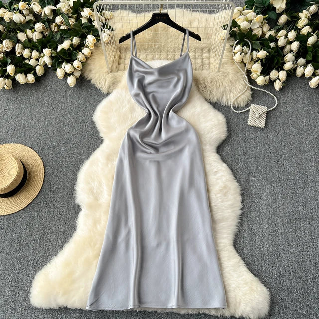 Bella vintage jurk satijn