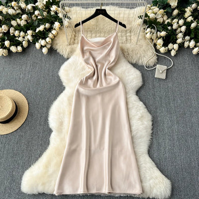 Bella vintage jurk satijn