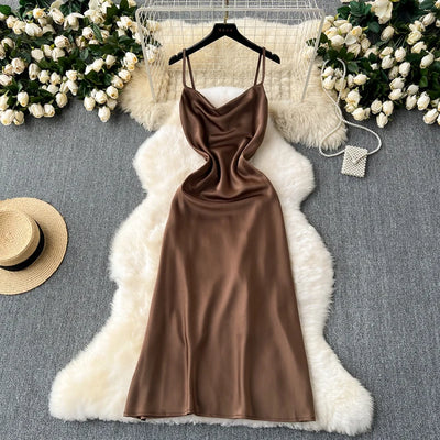 Bella vintage jurk satijn