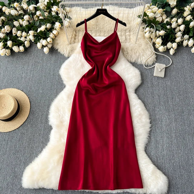 Bella vintage jurk satijn