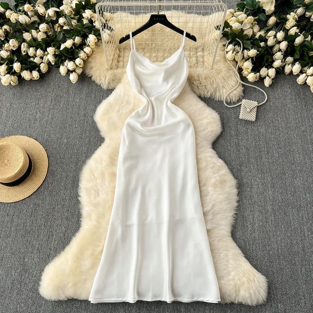 Bella vintage jurk satijn