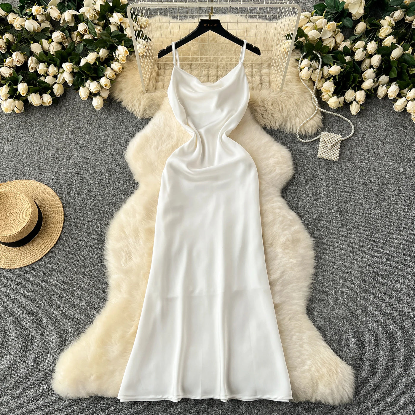 Bella vintage jurk satijn