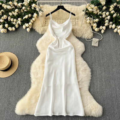 Bella vintage jurk satijn