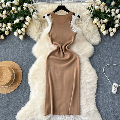 Bella Gebreide Elastische Bodycon Jurk