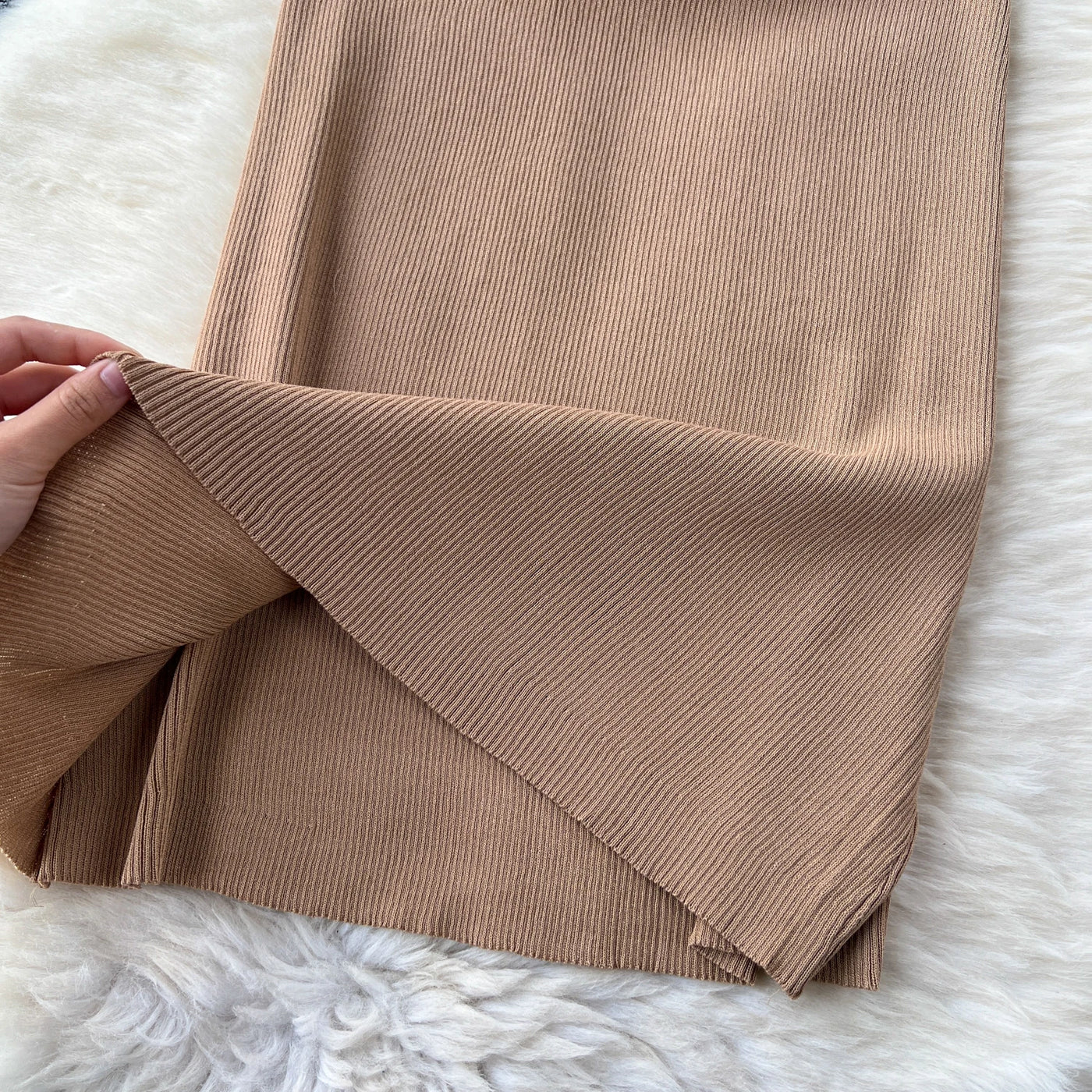 Bella Gebreide Elastische Bodycon Jurk