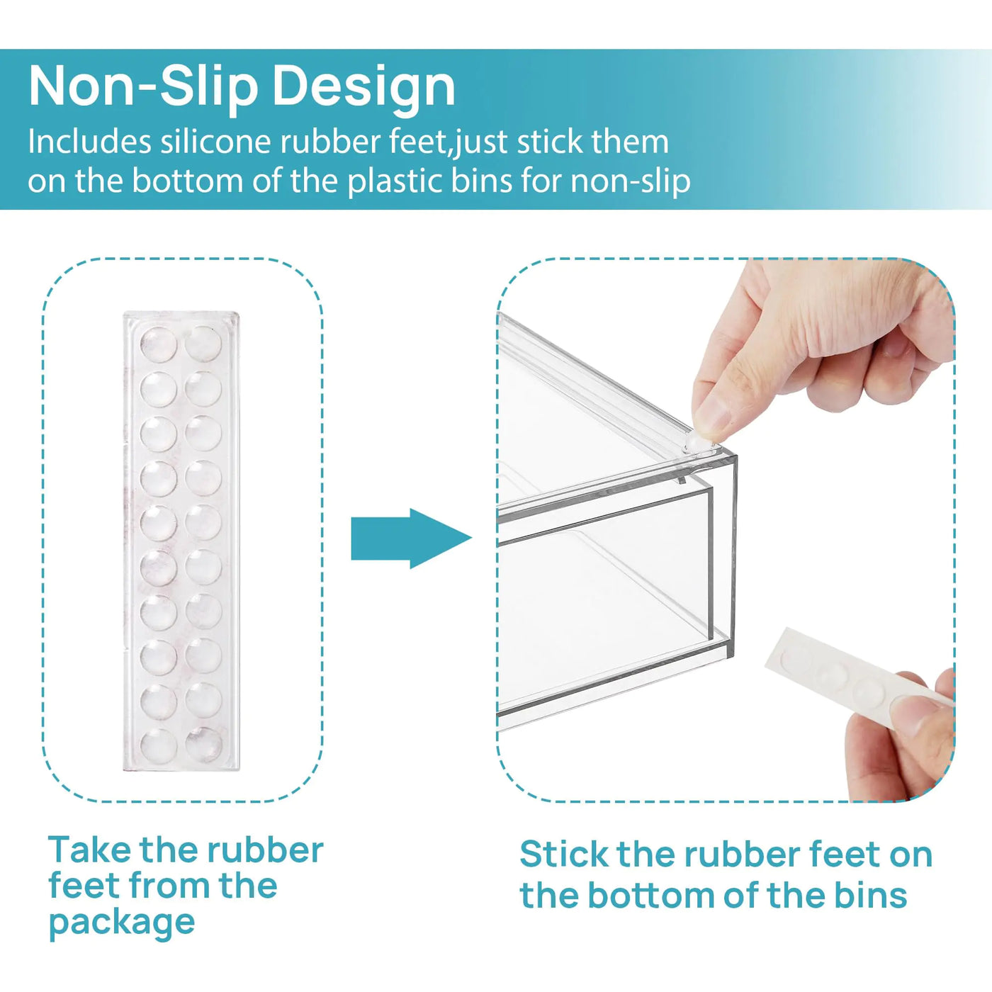 Vtopmart 12''W Clear Stackable Storage Drawers,4 Pack Acrylic Plastic Organizers Bins for Makeup Palettes, Cosmetics, and Beauty Supplies,Ideal for Vanity, Bathroom,Cabinet,Desk Organization 4