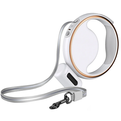 Automatische Hondenriem Met Geïntegreerd Licht En Zakjeshouder.