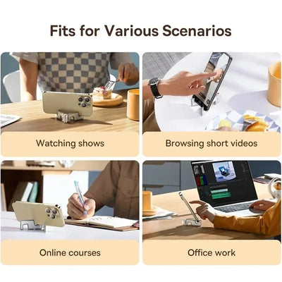 Baseus Telefoon Stand Draagbare Opvouwbare Licht Dunne Mount Stabiele Tafelstandaard Voor Iphone 15 Pocket Universele Mini Mobiele Telefoon Houders