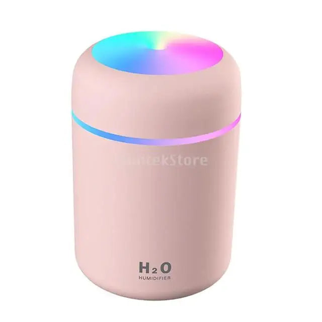 Usb Koele Mistsproeier Draagbare 300Ml Elektrische Luchtbevochtiger Aroma Olie Diffuser Met Kleurrijke Nachtlampje Voor Thuisauto