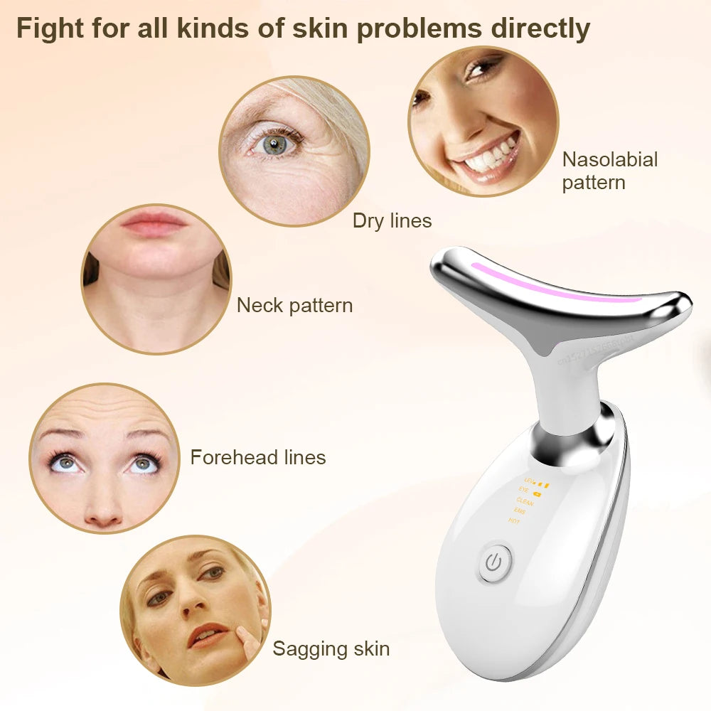 Face Lifting Machine Ems Gezichts Microcurrent Apparaat Nek Gezicht Lifting Massager Huid Strakker Anti-Rimpel Dubbele Kin Remover