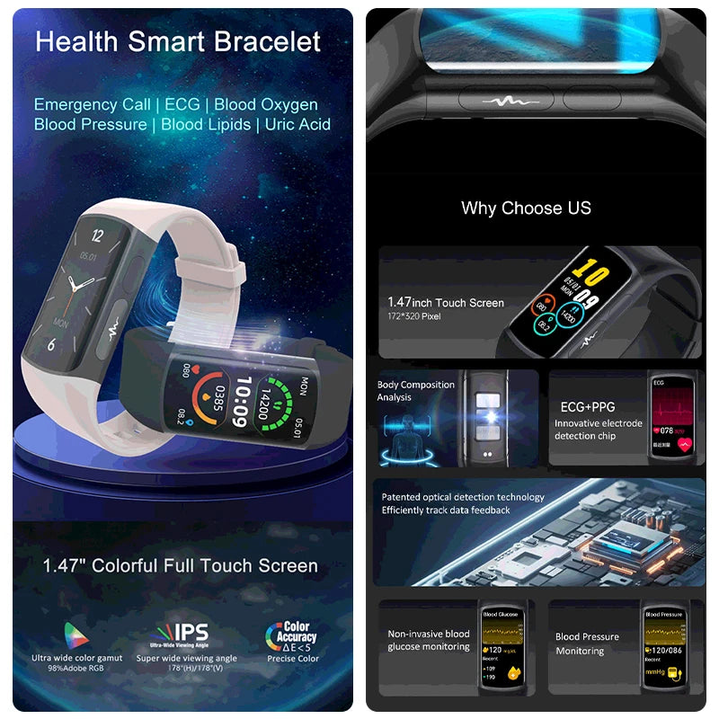 2024 Ecg Hrv Health Monitoring SmartWatch
