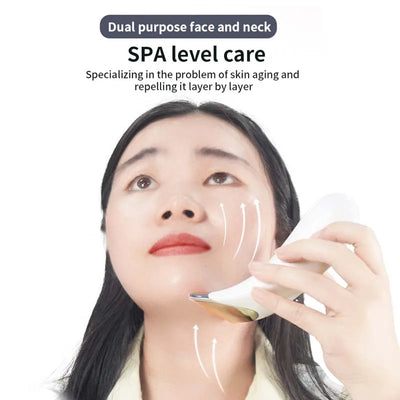 Oplaadbare Ems Trillingshals Anti-Rimpel Led Lichttherapie Gezicht En Nek Massager