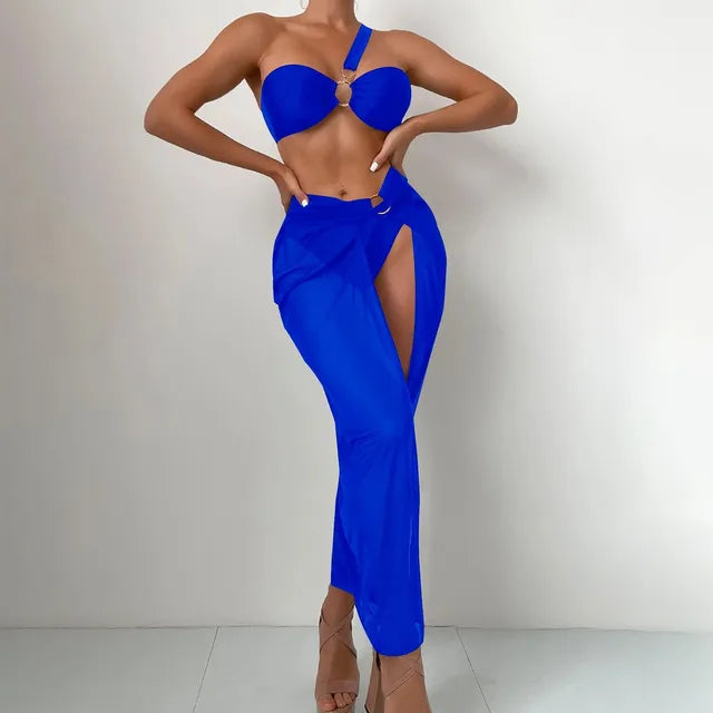 Bella Strapless 3 delig bikini met strandrok