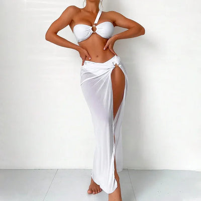 Bella Strapless 3 delig bikini met strandrok