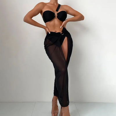 Bella Strapless 3 delig bikini met strandrok