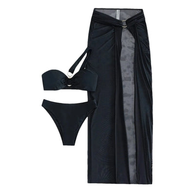 Bella Strapless 3 delig bikini met strandrok