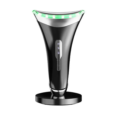 Oplaadbare Ems Trillingshals Anti-Rimpel Led Lichttherapie Gezicht En Nek Massager