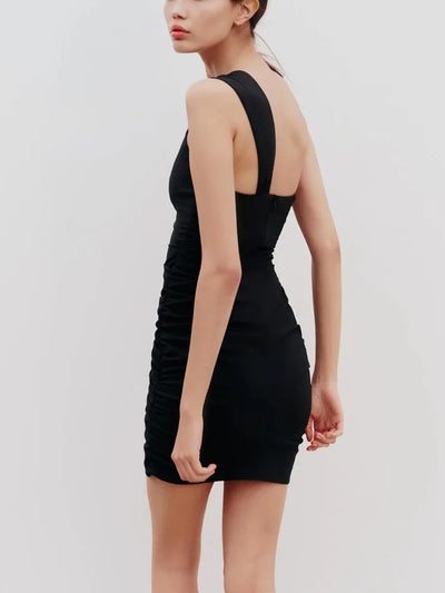 Bella Asymmetrische jurk Elegance schuine schouder