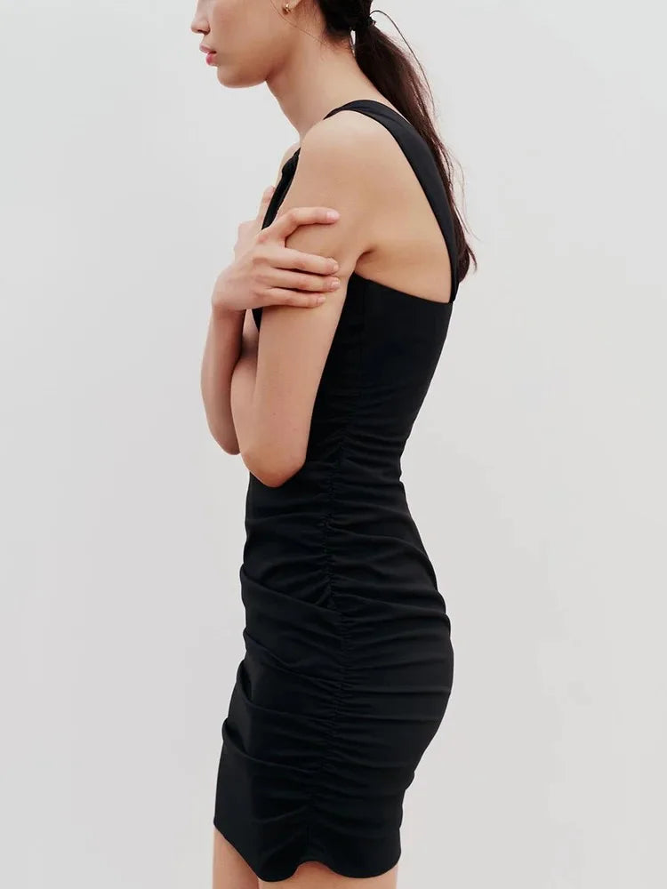 Bella Asymmetrische jurk Elegance schuine schouder