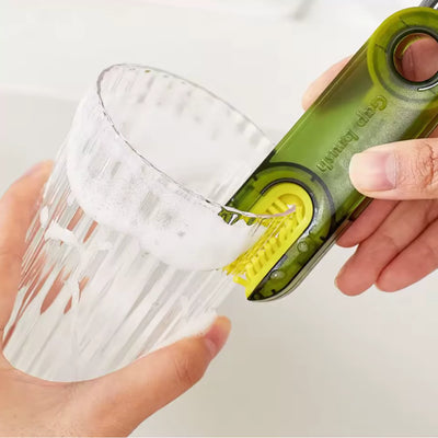 TriClean | 3-in-1 borstel voor hardnekkig vuil in flessen & bekers