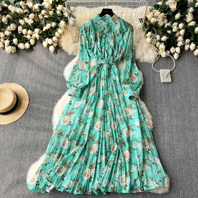 Bella vintage Puff Sleeve jurk