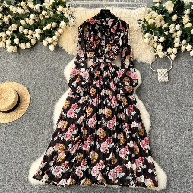 Bella vintage Puff Sleeve jurk