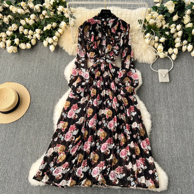 Bella vintage Puff Sleeve jurk