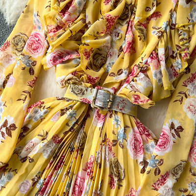 Bella vintage Puff Sleeve jurk