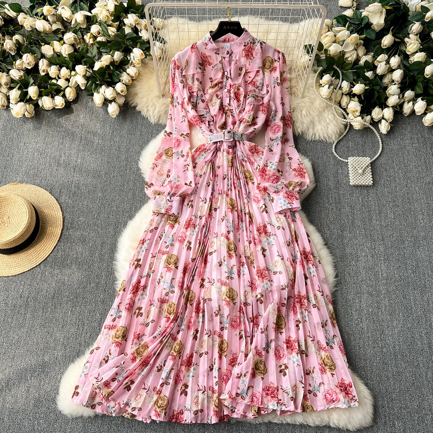 Bella vintage Puff Sleeve jurk