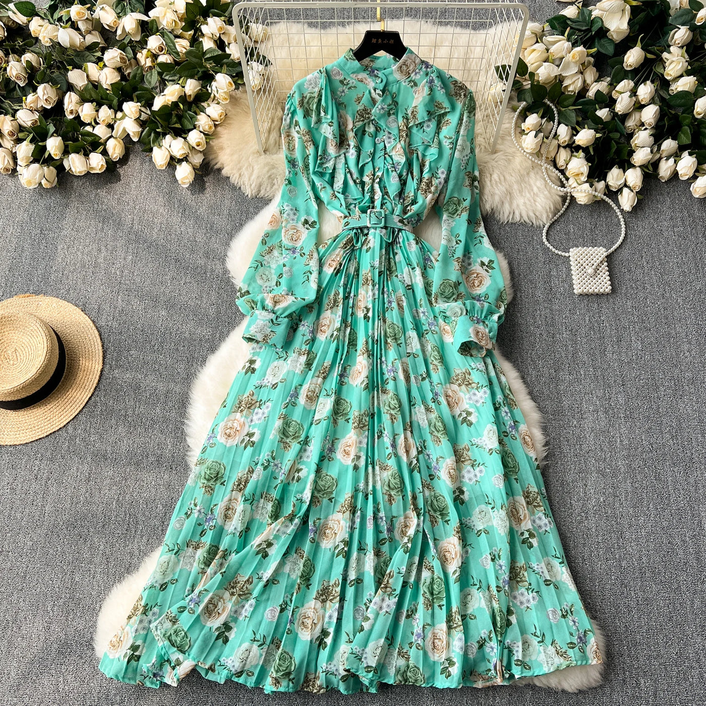 Bella vintage Puff Sleeve jurk