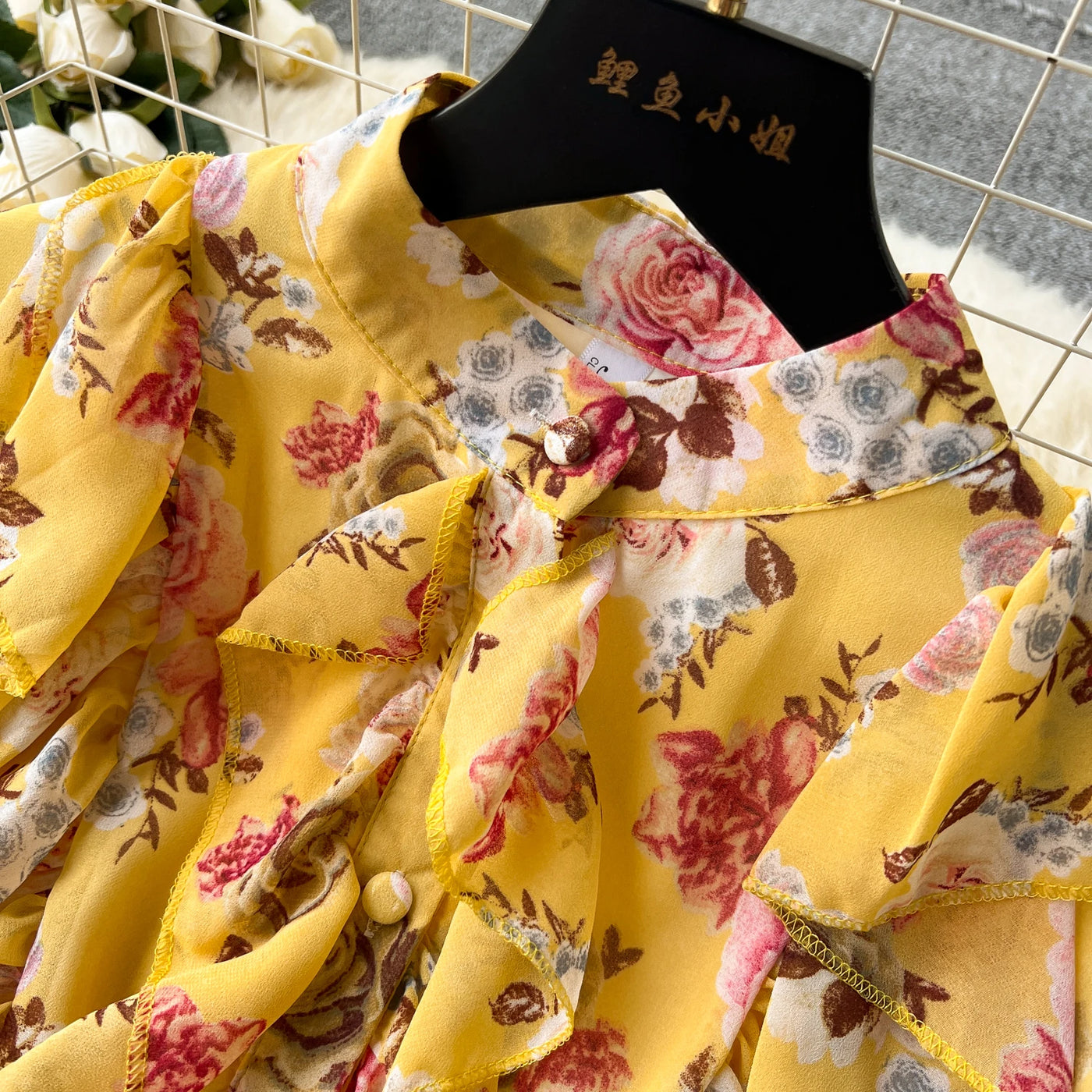 Bella vintage Puff Sleeve jurk