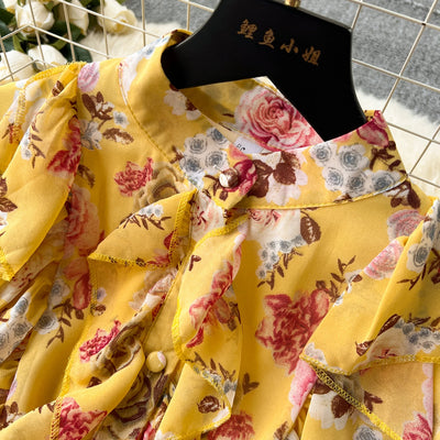 Bella vintage Puff Sleeve jurk