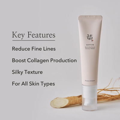 Beauty of Joseon Revive Eye Serum with Retinal Niacinamide Correction for Puffy Eye Bags Fine Lines Dark Circles Wrinkles, Korean Skin Care 30ml, 1 fl.oz, 2 Packs 2 Fl Oz (Pack of 1)