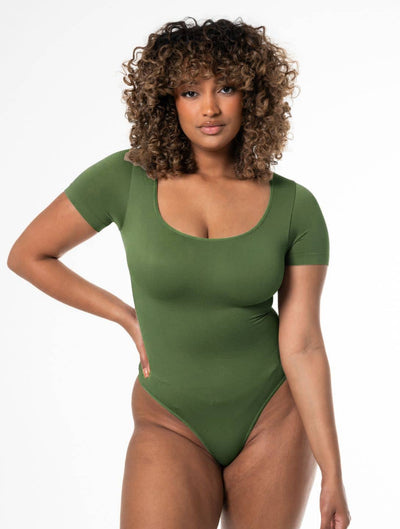Ronde Hals Thong Bodysuit