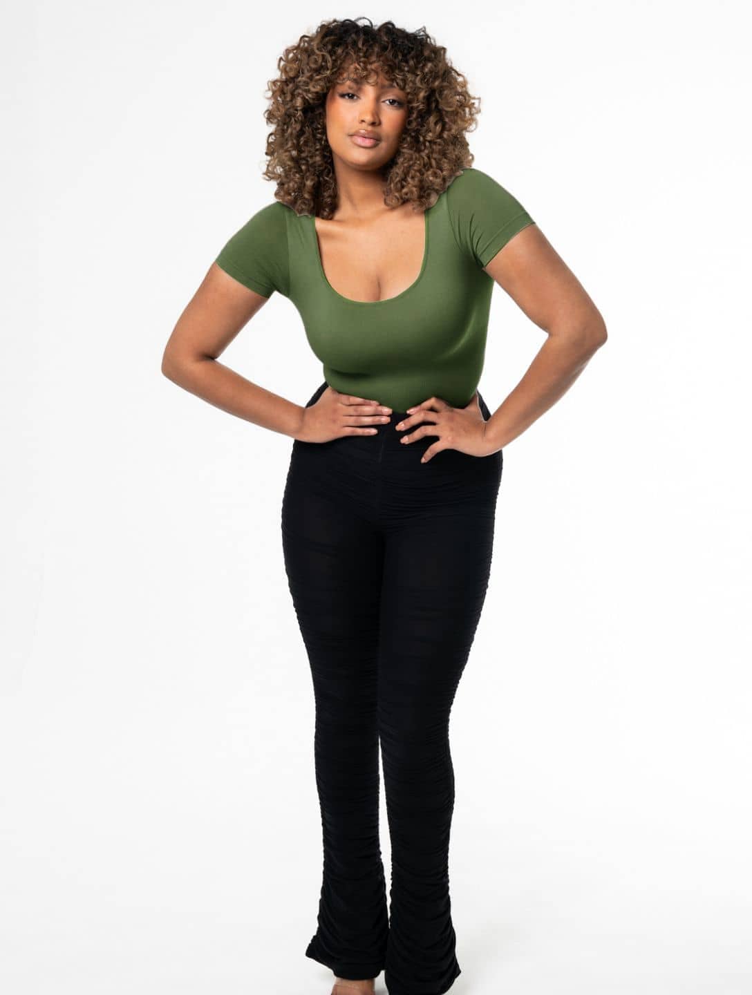 Ronde Hals Thong Bodysuit