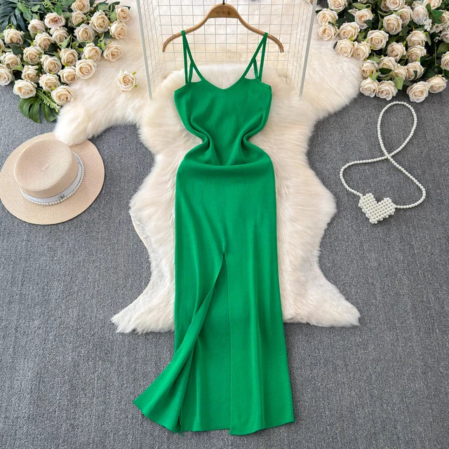 Bella bodycon jurk Split